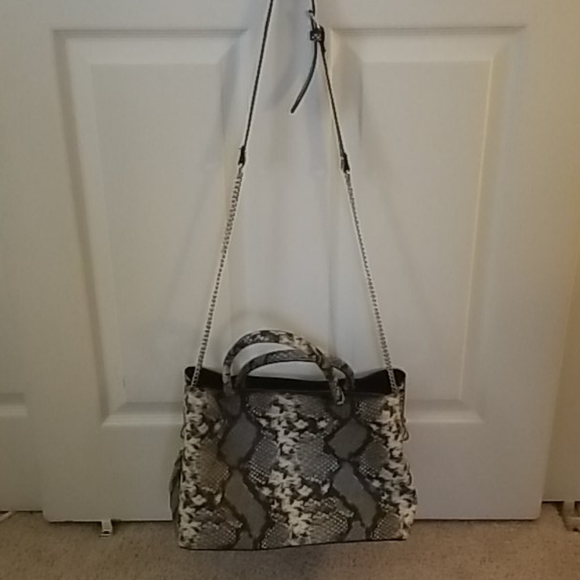 Aldo Snake Skin Leather Shoulder Purse Satchel - Picture 4 of 7